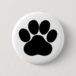 Badge Rond 5 Cm Empreinte de patte pour Pet Lover