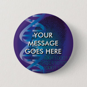 Badge Rond 5 Cm Empreinte génétique CSI personnalisée