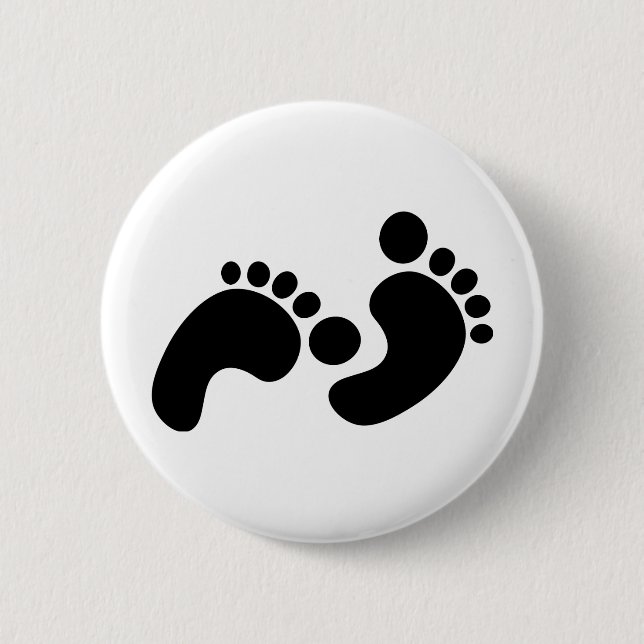 Badge Rond 5 Cm empreintes de bébés (Devant)