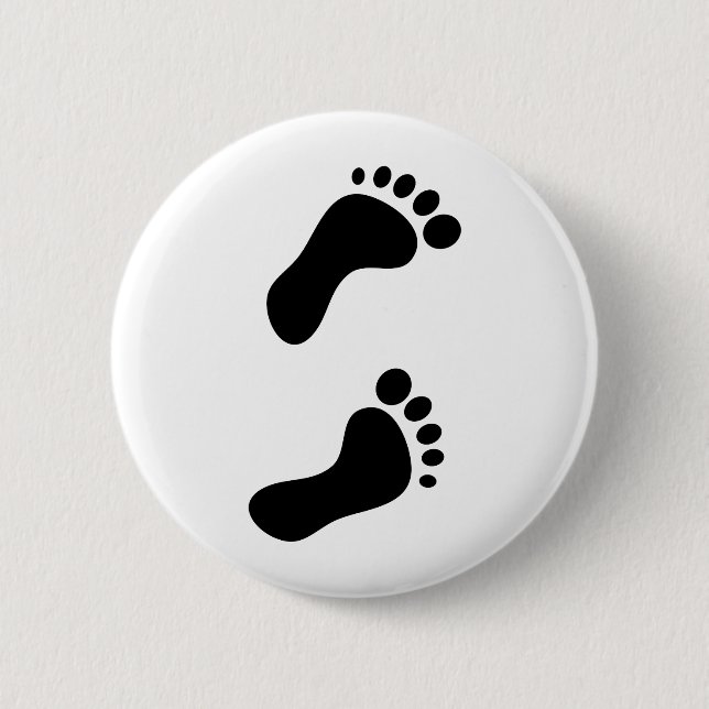 Badge Rond 5 Cm Empreintes de pas (Devant)