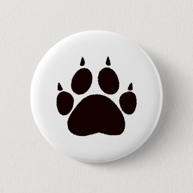 Badge Rond 5 Cm Empreintes de pattes de chat (Devant)