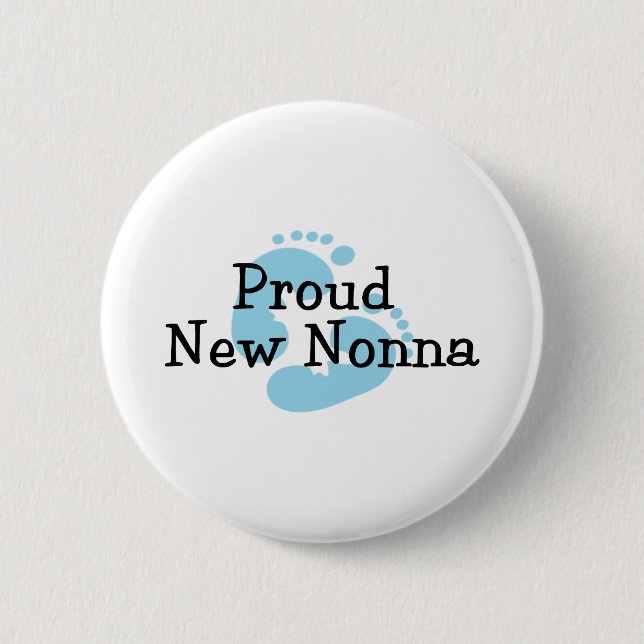 Badge Rond 5 Cm Empreintes de pied de bébé garçon de la nouvelle N (Devant)