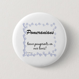 Badge Rond 5 Cm Empreintes Poméraniennes - Bouton
