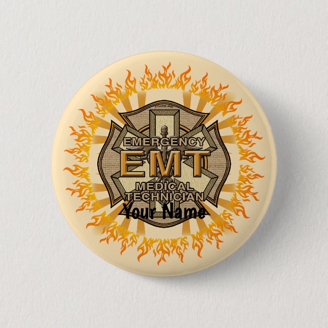 Badge Rond 5 Cm EMT Maltese croix pin (Devant)