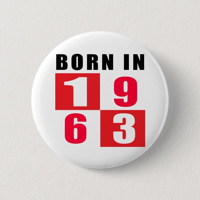 Badge Rond 5 Cm En 1963 conceptions soutenues d'anniversaire (Devant)