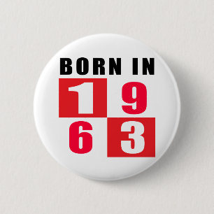 Badge Rond 5 Cm En 1963 conceptions soutenues d'anniversaire