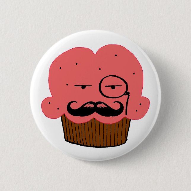 Badge Rond 5 Cm en anglais Muffin (Devant)
