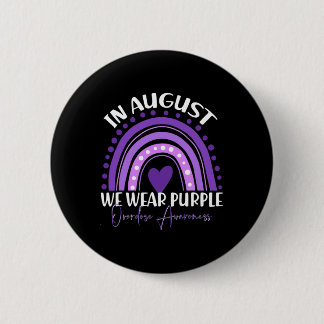 Badge Rond 5 Cm En août, nous portons du violet Mois de la sensibi