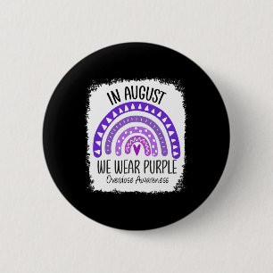 Badge Rond 5 Cm En Août, Nous Portons Le Mois De Sensibilisation À