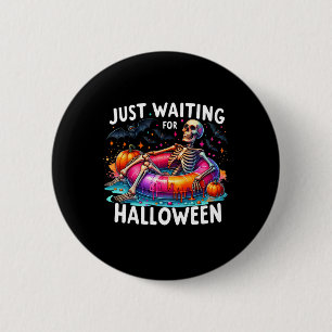 Badge Rond 5 Cm En Attente D'Halloween 1