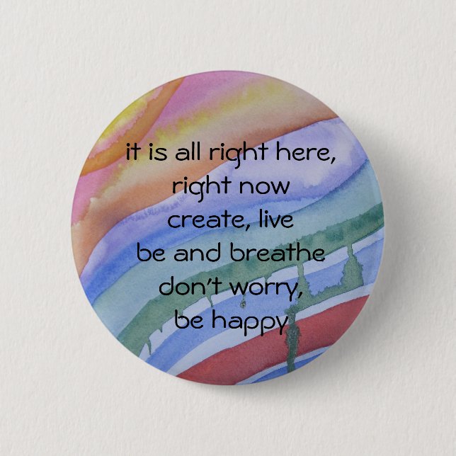 Badge Rond 5 Cm "en ce moment" bouton d'aquarelle (Devant)