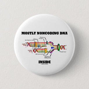 Badge Rond 5 Cm En grande partie intérieur d'ADN de Noncoding