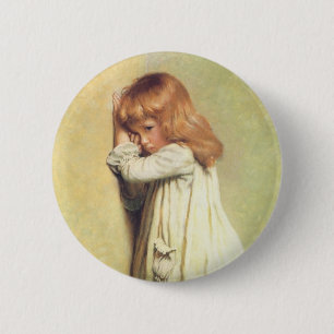 Badge Rond 5 Cm En honte de Charles Burton Barber, Art Vintage