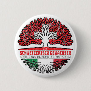 Badge Rond 5 Cm en italien Arbre suisse suisse Wur