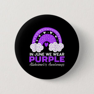 Badge Rond 5 Cm En Juin, Nous Portons Violet Heimers Sensibilisati