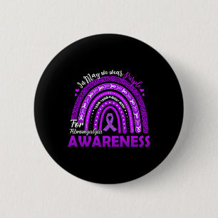Badge Rond 5 Cm En Mai Porter Du Ruban Violet Pour Fibromyalgie