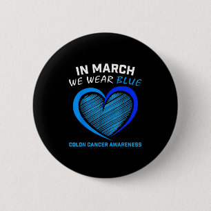 Badge Rond 5 Cm En Mars Nous Portons Bleu Pour La Sensibilisation
