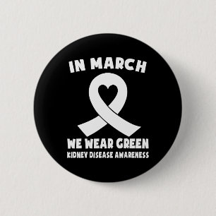 Badge Rond 5 Cm En Mars, Nous Portons Une Sensibilisation Verte Au