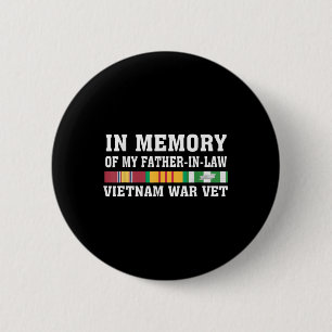 Badge Rond 5 Cm En mémoire de mon beau-père Vietnam vétéran Us V