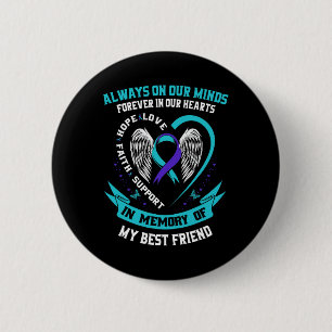 Badge Rond 5 Cm En Mémoire De Mon Meilleur Ami Sensibilisation Au