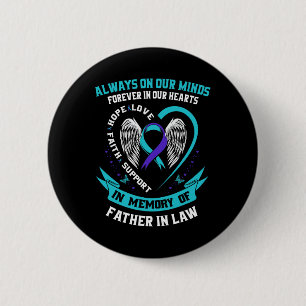 Badge Rond 5 Cm En mémoire de mon père en droit Sensibilisation au
