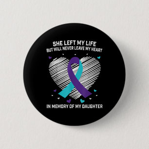 Badge Rond 5 Cm En mémoire d'une fille aimante - Prévention du sui