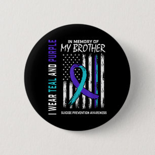 Badge Rond 5 Cm En Mémoire Frère Prévention Suicide