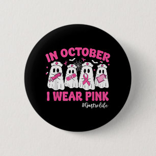 Badge Rond 5 Cm En Octobre, Je Porte Le Gaz De Sensibilisation Au