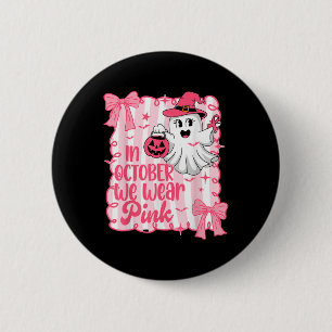 Badge Rond 5 Cm En Octobre Nous Portons Le Ghost Ghost Cancer Awar