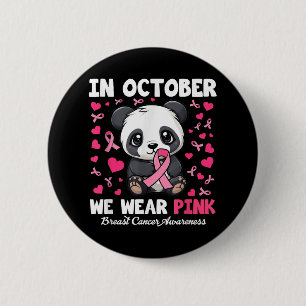 Badge Rond 5 Cm En Octobre Nous Portons Pink Breast Cancer Sensibi