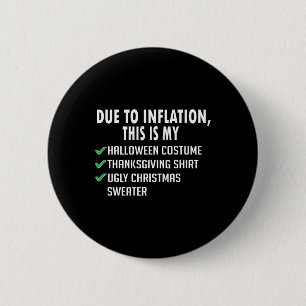 Badge Rond 5 Cm En raison de l'inflation Halloween Thanksgiving No