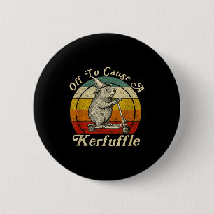 Badge Rond 5 Cm En route pour causer un chahut drôle de marmotte à
