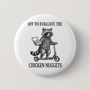 Badge Rond 5 Cm En route pour évaluer les nuggets de poulet Dad Ta