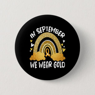 Badge Rond 5 Cm En septembre, nous portons un cancer de l'enfance