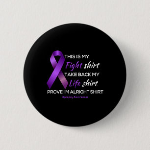 Badge Rond 5 Cm En Tant Que Tee - shirt Conscience De L'Épilepsie