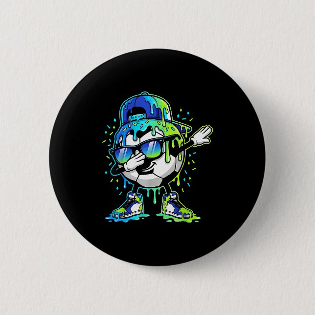 Badge Rond 5 Cm En train de dabler des pépites de glace Garçons de (Devant)