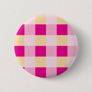Badge Rond 5 Cm en vichy Motif
