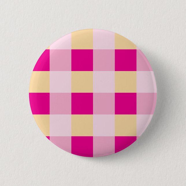 Badge Rond 5 Cm en vichy Motif (Devant)