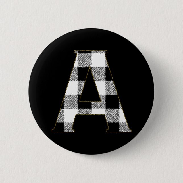 Badge Rond 5 Cm en vichy Vérifier A (Devant)