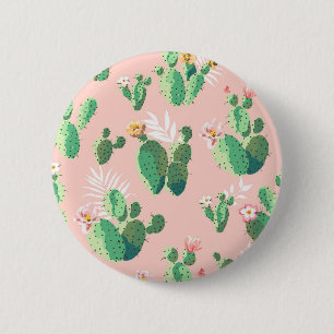Badge Rond 5 Cm Encore de belles fleurs de cactus