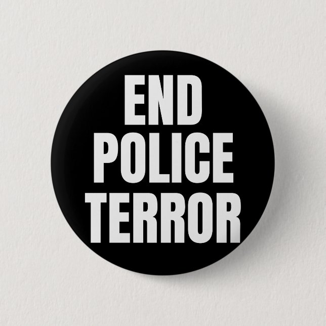 Badge Rond 5 Cm End Police Terror (Devant)