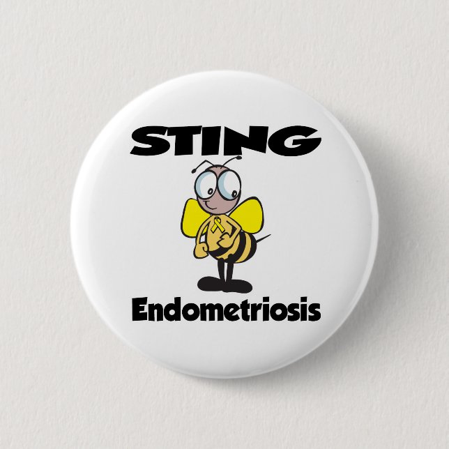 Badge Rond 5 Cm Endometriose STING (Devant)
