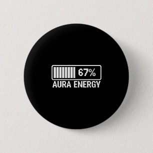 Badge Rond 5 Cm Énergie Aura À 67 Six Sept Mème