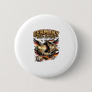 Badge Rond 5 Cm Énergie de but Allemagne Skeleton Striker Nations