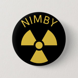Badge Rond 5 Cm Énergie nucléaire : Pas dans mon arrière-cour NIMB