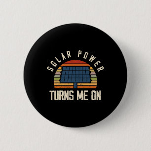 Badge Rond 5 Cm Énergie solaire à écran solaire