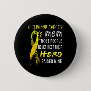 Badge Rond 5 Cm Enfance Cancer Fighter Maman Mon Fils Est Mon Héro