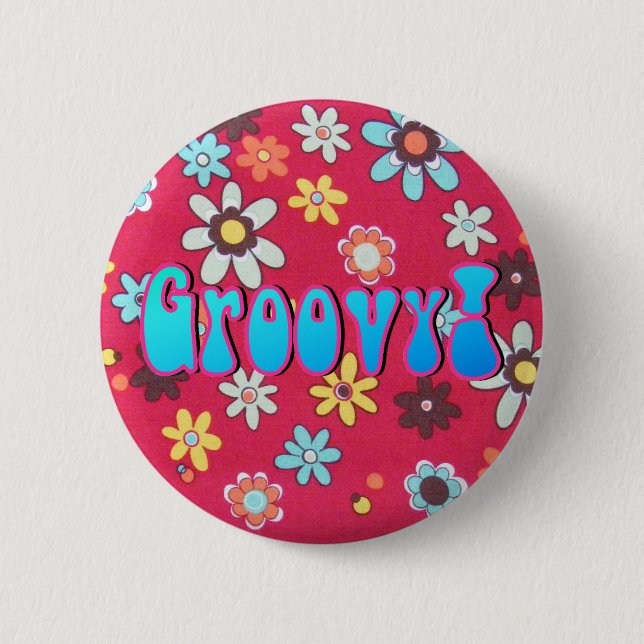 Badge Rond 5 Cm Enfant à fleurs (Devant)