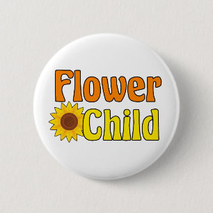 Badge Rond 5 Cm Enfant à fleurs
