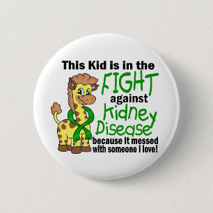 Badge Rond 5 Cm Enfant dans le combat contre la maladie rénale